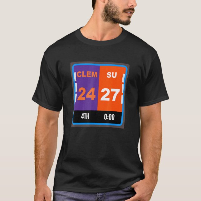 Syracuse Fläkt Scoreboard Football CProblemon Sc T Shirt (Framsida)