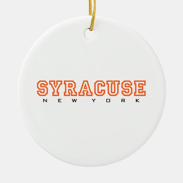 Syracuse New York - brev Julgransprydnad Keramik (Framsidan)