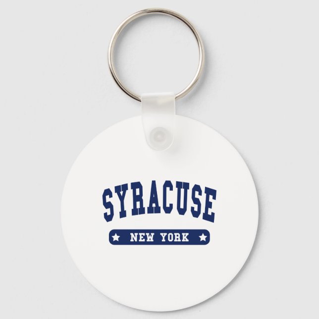 Syracuse New York College Stil T-skjortor Nyckelring (Framsida)