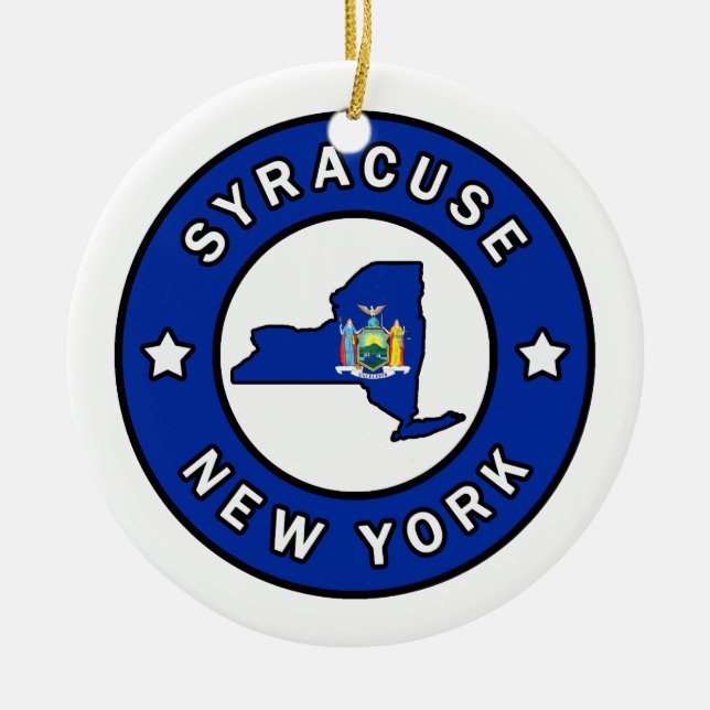 Syracuse New York Julgransprydnad Keramik (Framsidan)