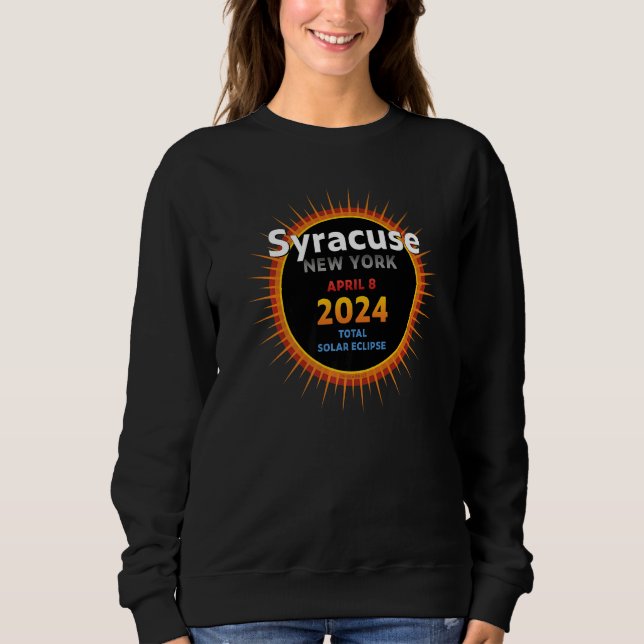 Syracuse New York NY Total Solar Eclipse 2024  2   T Shirt (Framsida)