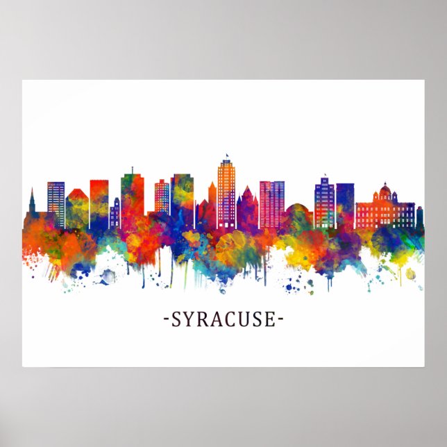 Syracuse New York Skyline Poster (Framsidan)