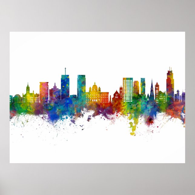 Syracuse New York Skyline Poster (Framsidan)