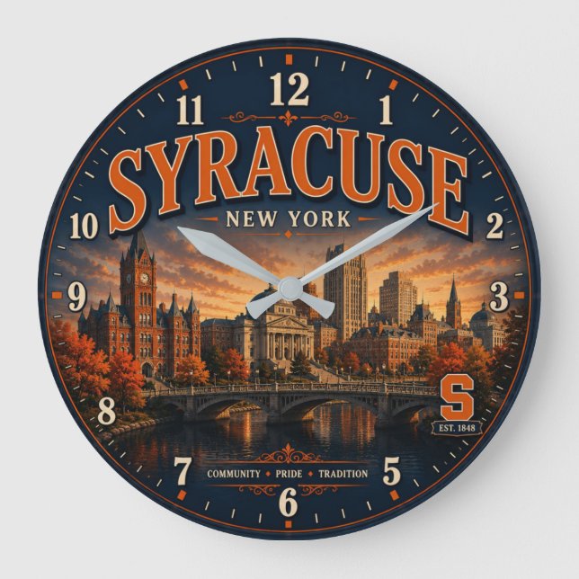 Syracuse New York Stor Klocka (Framsida)