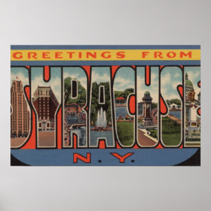 Syracuse, New York - Stora Brev-scenerna Poster
