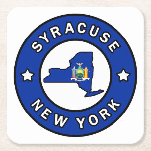 Syracuse New York Underlägg Papper Kvadrat