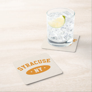 Syracuse, NY Retro Atletisk Stil Pappersunderlägg Underlägg Papper Kvadrat