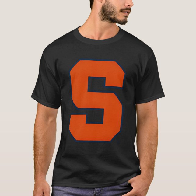 Syracuse Orange Lämnat chestikon T Shirt (Framsida)
