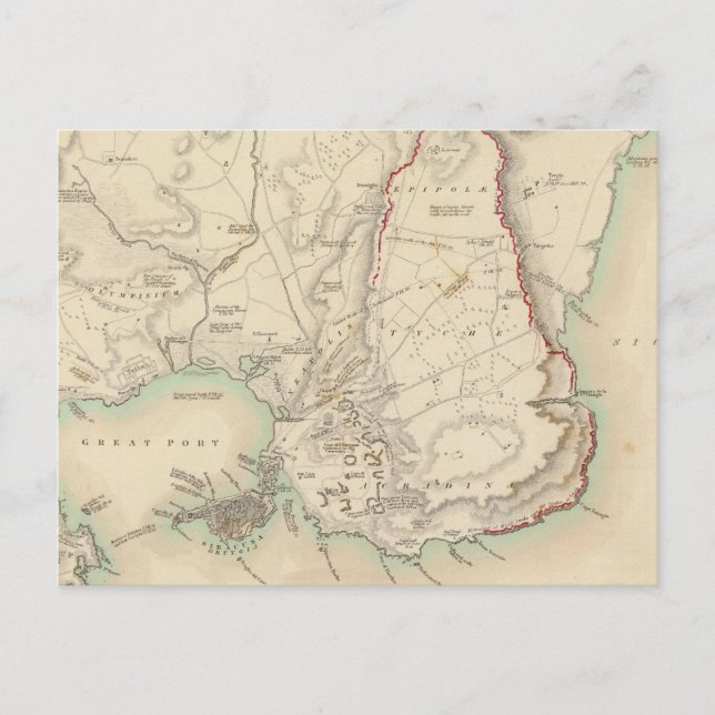 Syracuse & resterande rester av dess fem städer vykort (Framsida)