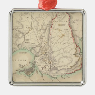 Syracuse & resterande vestiges av dess fem städer julgransprydnad metall