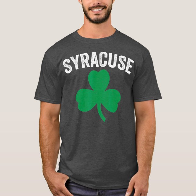 Syracuse St Patricks Day Parade Irish Shamrock T Shirt (Framsida)