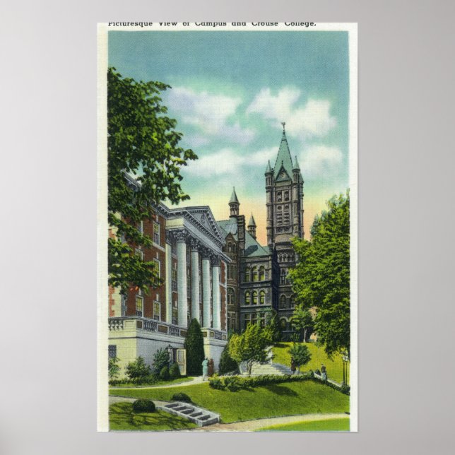 Syracuse U Campus View Showing Crouse College Poster (Framsidan)
