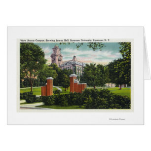 Syracuse U Campus View Showing Lyman Hall Hälsningskort