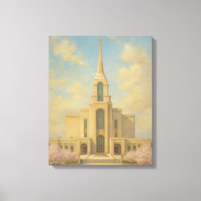 Syracuse Utah Temple Painting™ LDS Wall Art Canvas (Framsida)