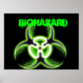 Syrahalt Grönt Biohazard 08 Poster
