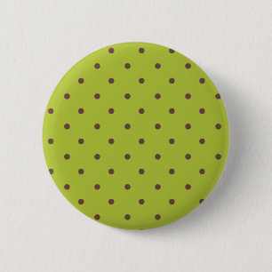 Syrahalt Grönt och brunt Polka dots Mönster Knapp