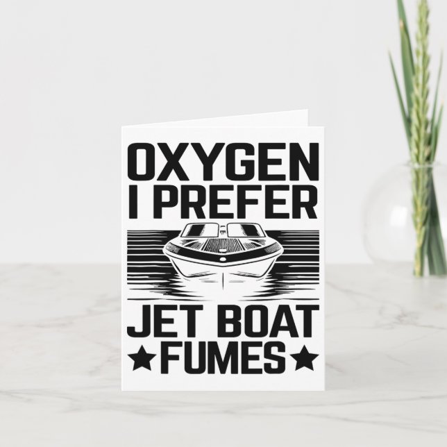 Syre I Prefer Jet Boat Fumes Jetboat Kapten Jet Kort (Framsida)