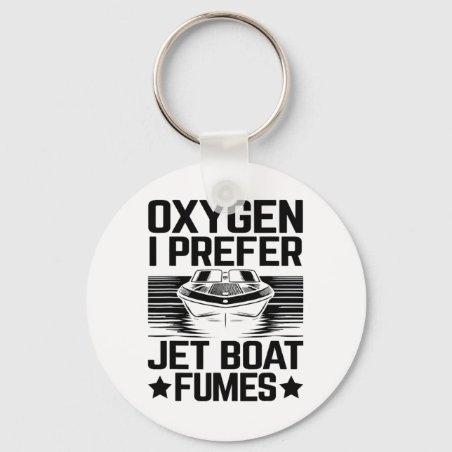 Syre I Prefer Jet Boat Fumes Jetboat Kapten Jet Nyckelring (Framsida)