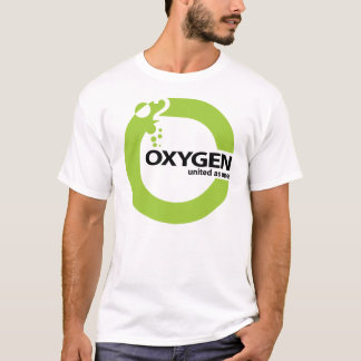 Syrelogotyp på vit tee shirt