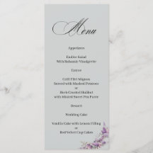 Syren blomster Elegant Kalligrafi Meny