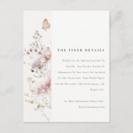 Syren Boho Vildblomma Fernblad Hög Tid Detalj Tilläggskort