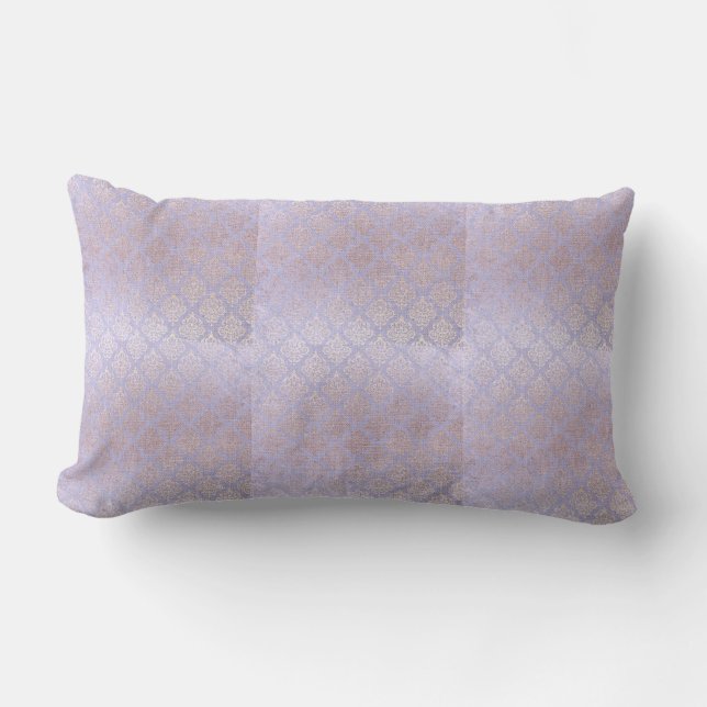 Syren Guld/Roséguld Damask Ländskudde Lumbarkudde (Framsida)