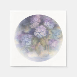Syren Hortensia Akvarell Lunchen Servett