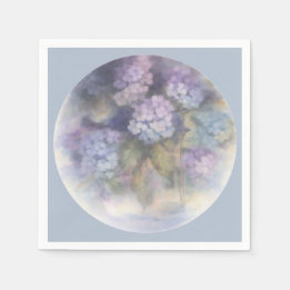 Syren Hortensia Akvarell Lunchen Servett