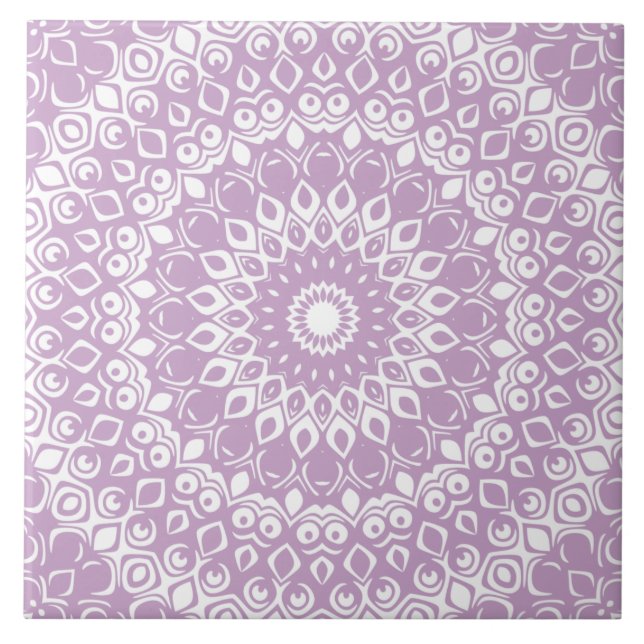 Syren Mandala Geometriskt Mönster Kakelplatta (Framsidan)