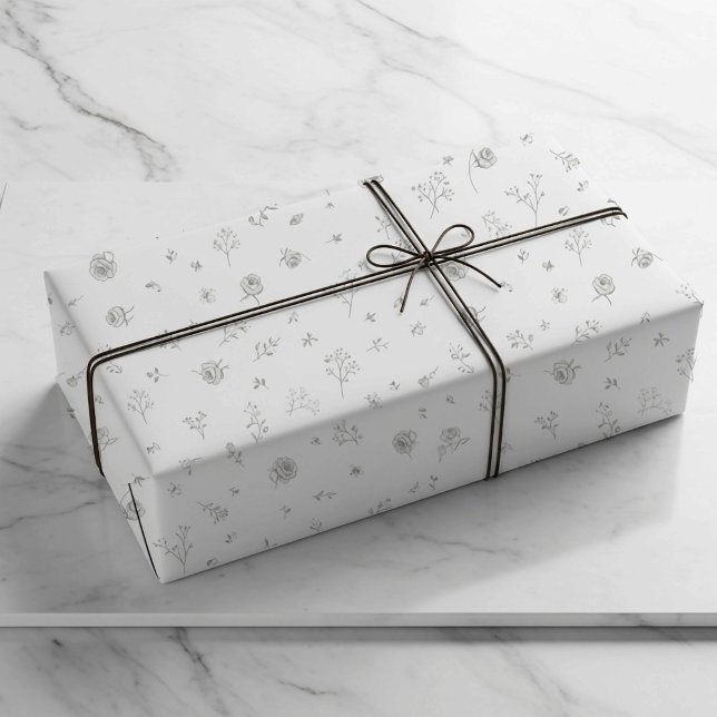 Syren Minimal Blommig Presentpapper (Skapare uppladdad)