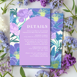 Syren och lila pastellfärgade blommor - detaljer t tilläggskort