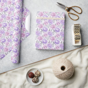Syren och Rosa Peony Romantiska Blommor Presentpapper