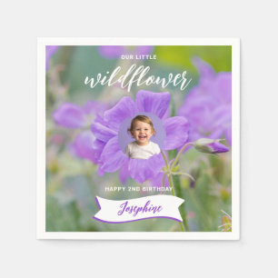 Syren Vildblomma Anpassad Baby Foto Glad Födelseda Pappersservett