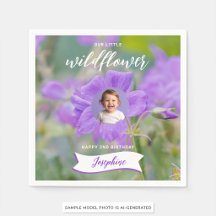 Syren Vildblomma Anpassad Baby Foto Glad Födelseda