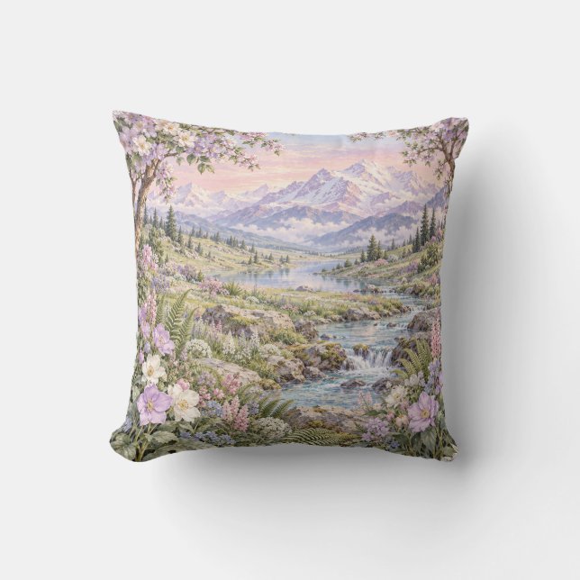 Syrenalpin ström blomdal kudde (Framsida)