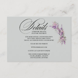 Syrenblommig Inneslutningskort Detaljer Tilläggskort