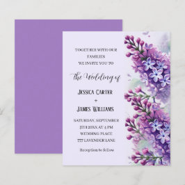 Syrenblommor Akvarell Rustik Bröllop
