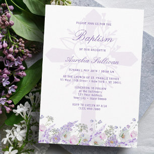 Syrenblommor Heliga Korsets Dopinbjudan Inbjudningar