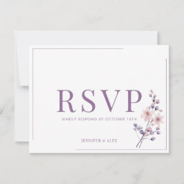 Syrenblommor Moderna Eleganta RSVP OSA Kort