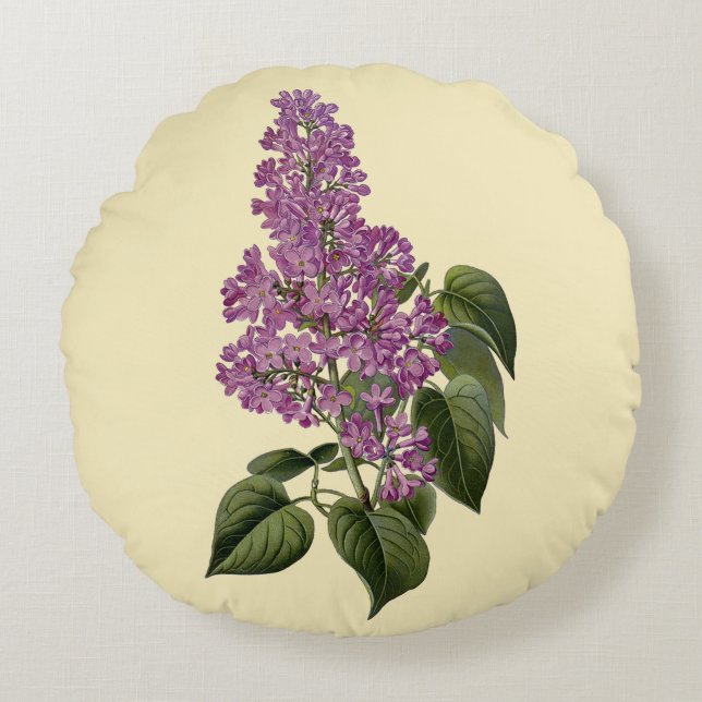 Syrenblommor Rund Kudde (Framsidan)