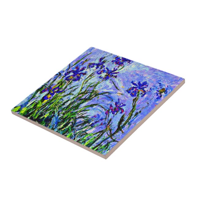 Syrener Iris konst av Claude Monet, Kakelplatta (Sidan)