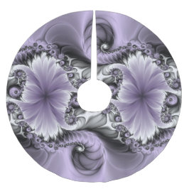 Syrenillusion Abstrakt Blommig Fraktal Konst Fanta Julgransmatta Borstad Polyester