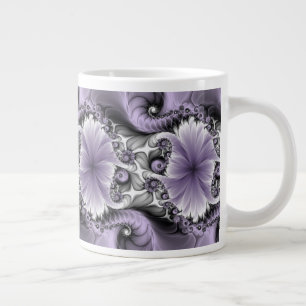 Syrenillusion Abstrakt Blommig Fraktal Konst Fanta Jumbo Mugg