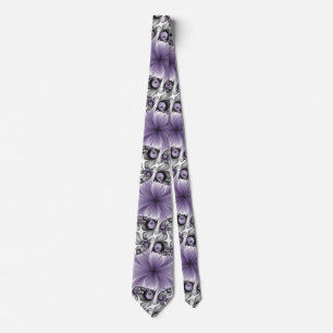 Syrenillusion Abstrakt Blommig Fraktal Konst Fanta Slips