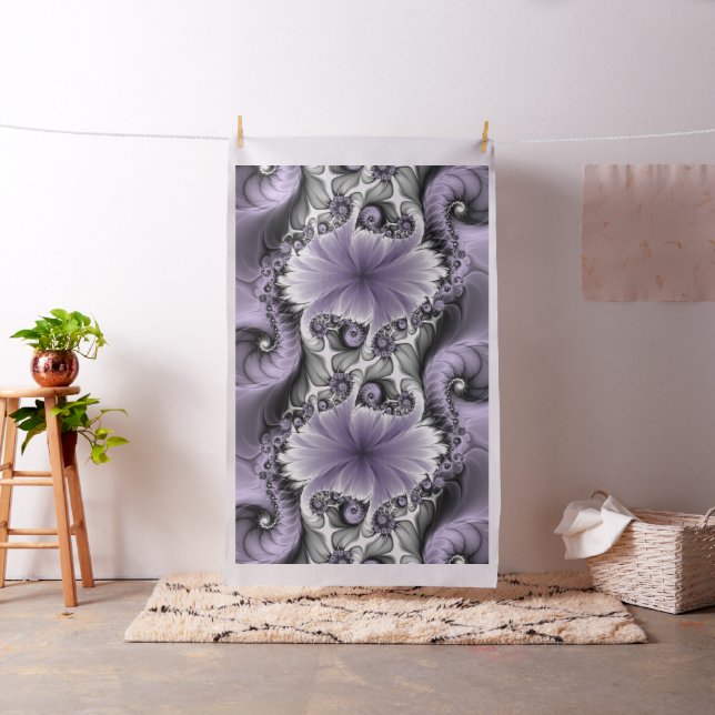 Syrenillusion Abstrakt Blommig Fraktal Konst Fanta Tyg (In Situ)