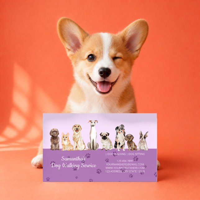 Syrenluxe Hundspa Vattenfärg Badvårdssalong Visitkort (Skapare uppladdad)