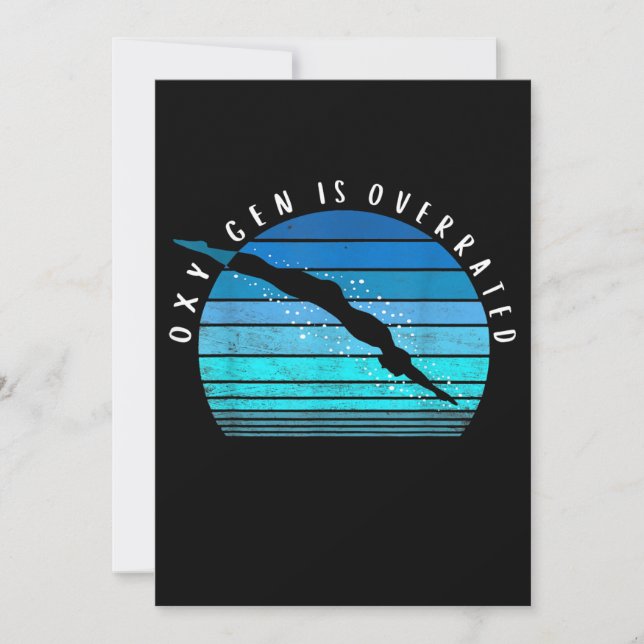 Syrgas är överskattad Simma för swimmer-gåvor Inbjudningar (Framsida)