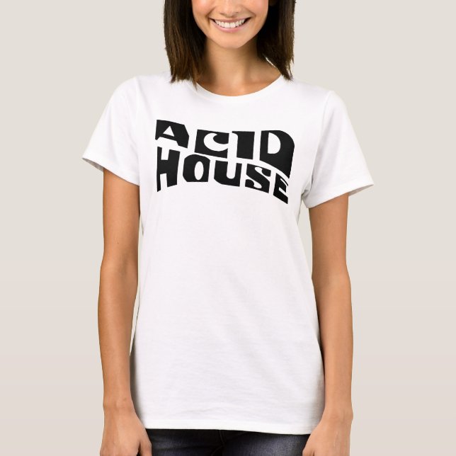 Syrgas House musik logodesign T Shirt (Framsida)