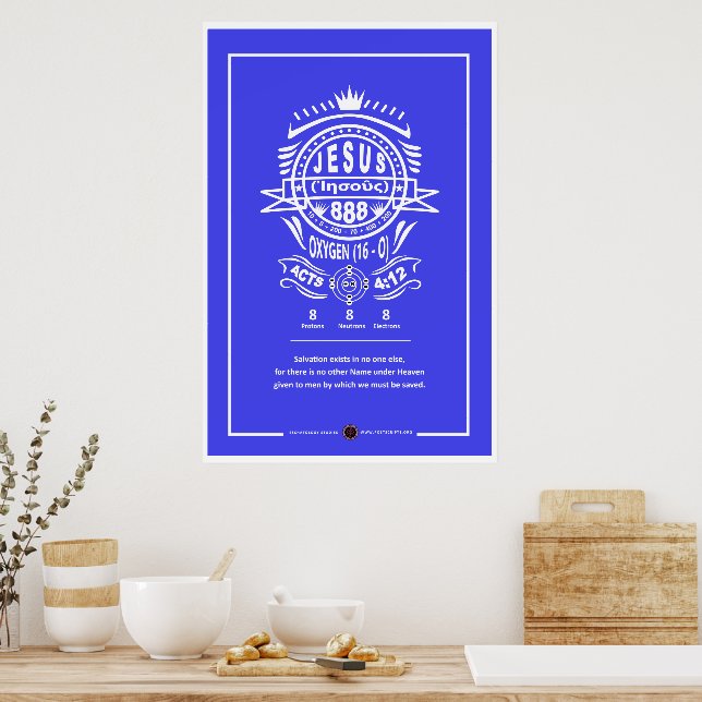 Syrgas Jesus 888 Poster (Kök)