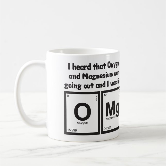 Syrgas och magnesium-OMG Kaffemugg (Vänster)